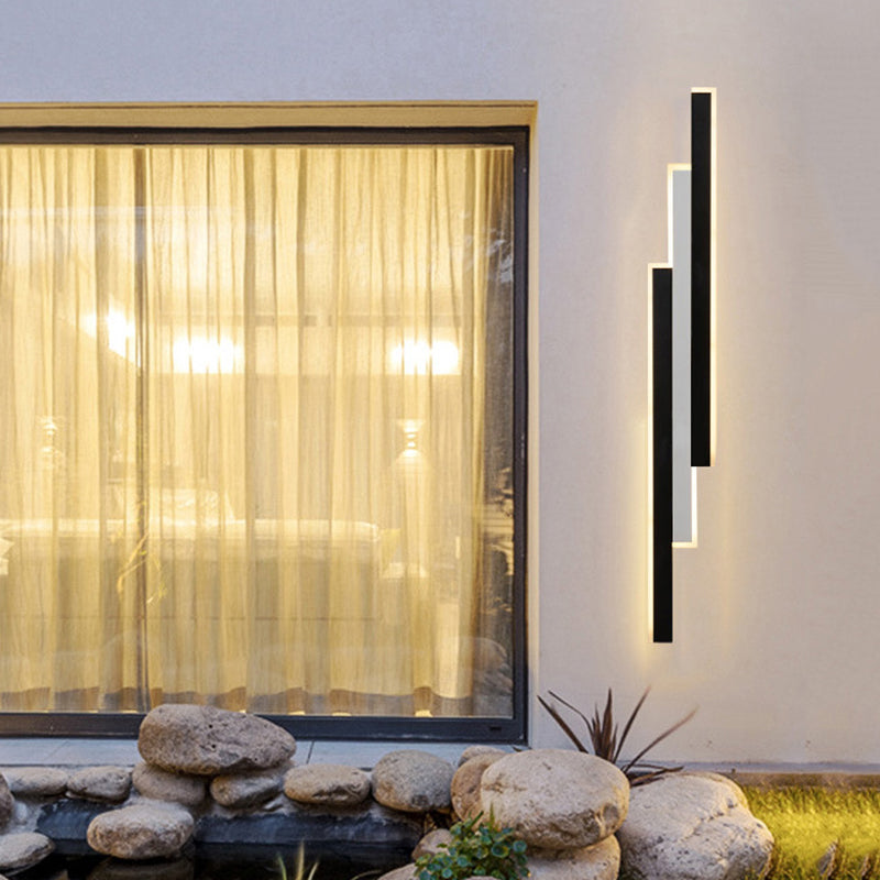 3 leichte lineare Wandleuchten moderne Wandleuchte Metallwandleuchten in Schwarz und Weiß