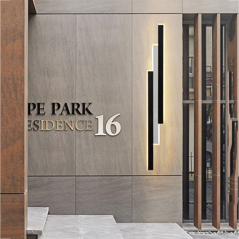 3 leichte lineare Wandleuchten moderne Wandleuchte Metallwandleuchten in Schwarz und Weiß