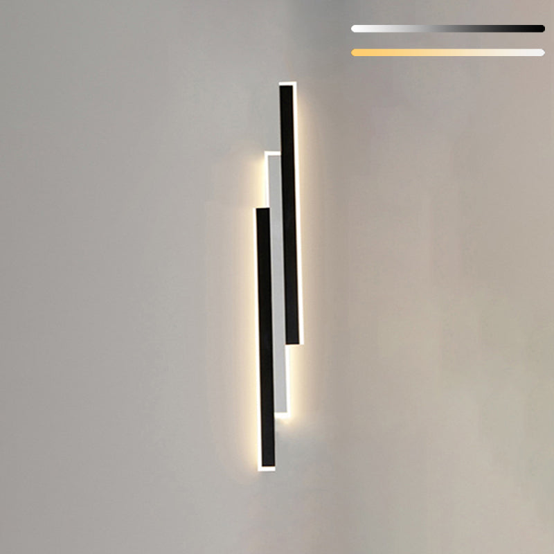 3 leichte lineare Wandleuchten moderne Wandleuchte Metallwandleuchten in Schwarz und Weiß