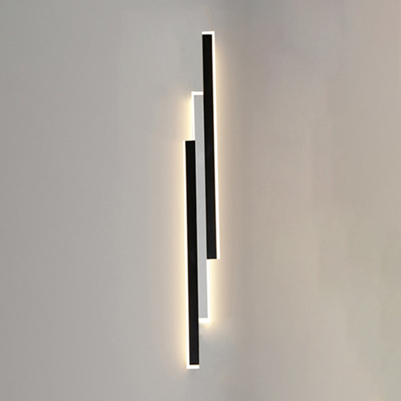3 leichte lineare Wandleuchten moderne Wandleuchte Metallwandleuchten in Schwarz und Weiß