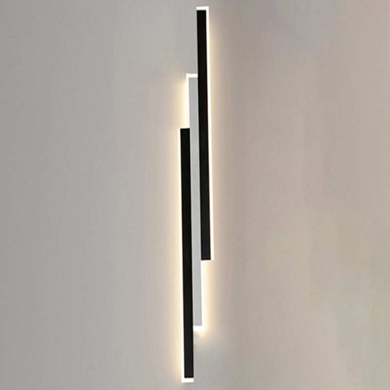 3 leichte lineare Wandleuchten moderne Wandleuchte Metallwandleuchten in Schwarz und Weiß