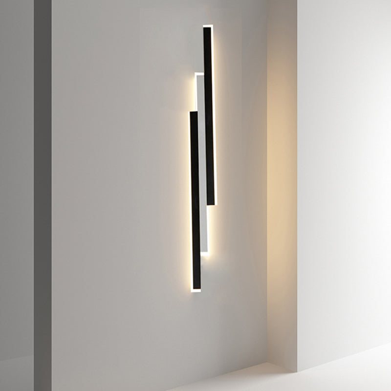 3 leichte lineare Wandleuchten moderne Wandleuchte Metallwandleuchten in Schwarz und Weiß