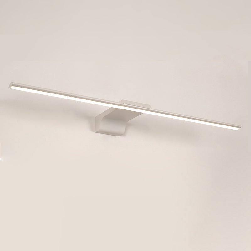 Acconde da muro di tonalità lineare a 1 luce moderna moderna illuminazione da parete specchio in stile semplice in bianco