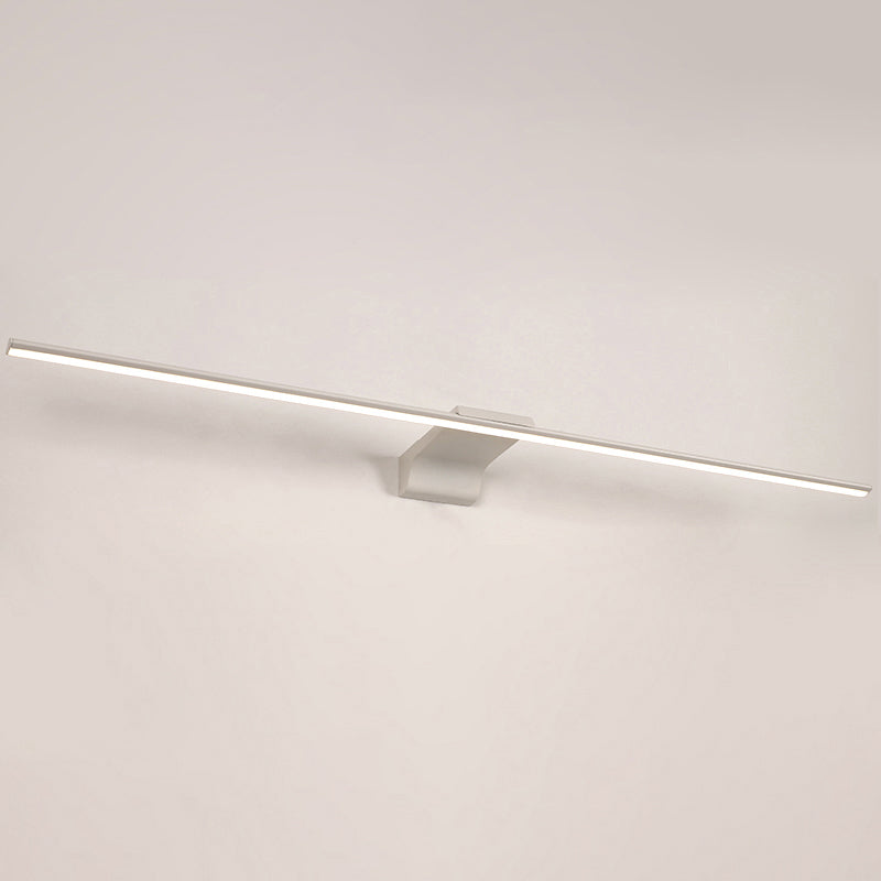 Acconde da muro di tonalità lineare a 1 luce moderna moderna illuminazione da parete specchio in stile semplice in bianco