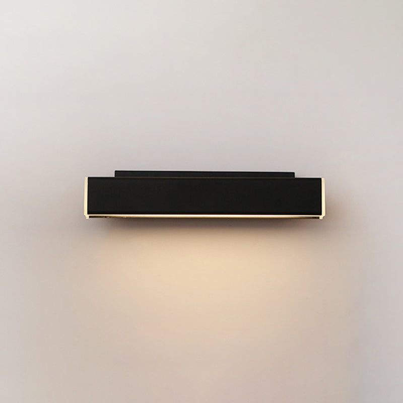 Acryl schwarzer LED -Wandleuchten im modernen prägnanten Stil Aluminium rechteckig rotierbare Wandlampe