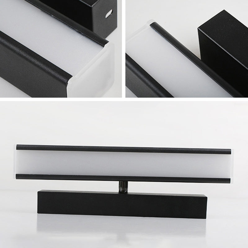 Acryl schwarzer LED -Wandleuchten im modernen prägnanten Stil Aluminium rechteckig rotierbare Wandlampe