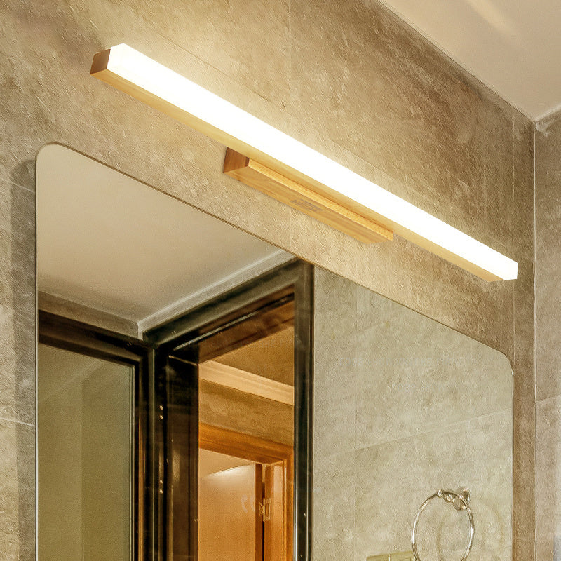 Metalen lineaire schaduw spiegel wandlampen modern 1 kop muurbevestiging in bruin