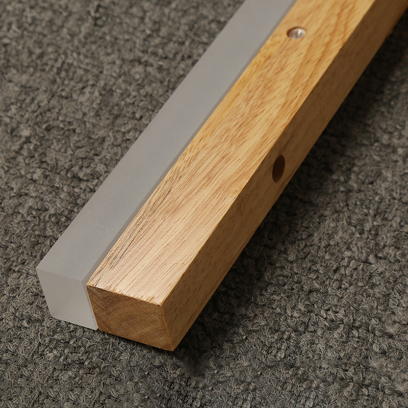 Metal Linear Shade Mirror Wall Lights Modern 1 Head Wall Mount Fixture in Brown