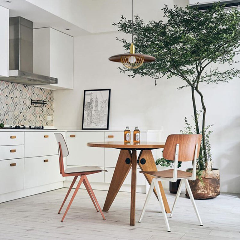 Minimalistischer Innenheimer hell, flacher Schatten mit Käfigmetall 1-Licht-Anhängerbeleuchtung