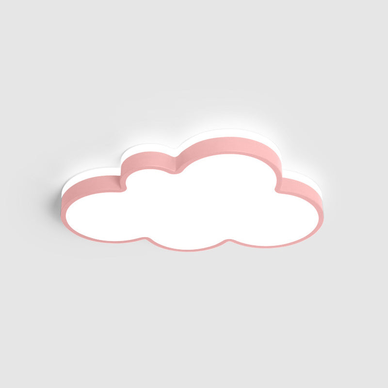 Lámpara de techo de macarrón de hierro forjado, montaje empotrado LED de nube acrílica, estilo nórdico moderno, para dormitorio