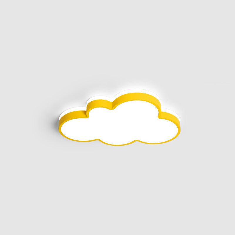 Lámpara de techo de macarrón de hierro forjado, montaje empotrado LED de nube acrílica, estilo nórdico moderno, para dormitorio