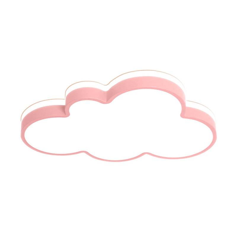 Lámpara de techo de macarrón de hierro forjado, montaje empotrado LED de nube acrílica, estilo nórdico moderno, para dormitorio