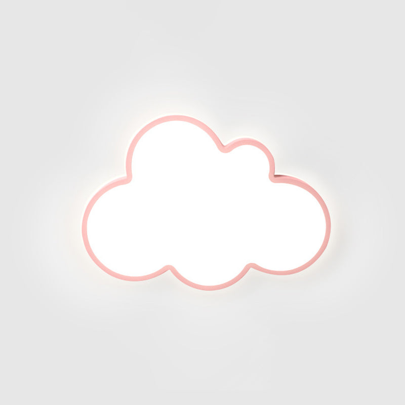 Lámpara de techo de macarrón de hierro forjado, montaje empotrado LED de nube acrílica, estilo nórdico moderno, para dormitorio