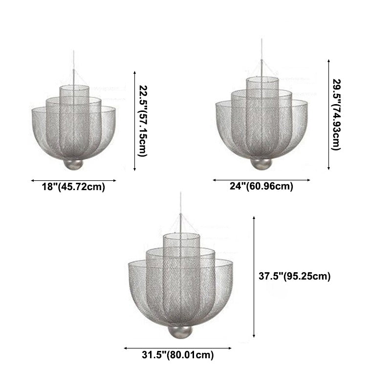 3-stufige minimalistische Käfighängung hängend, goldene Metallhängelampe für das Restaurant
