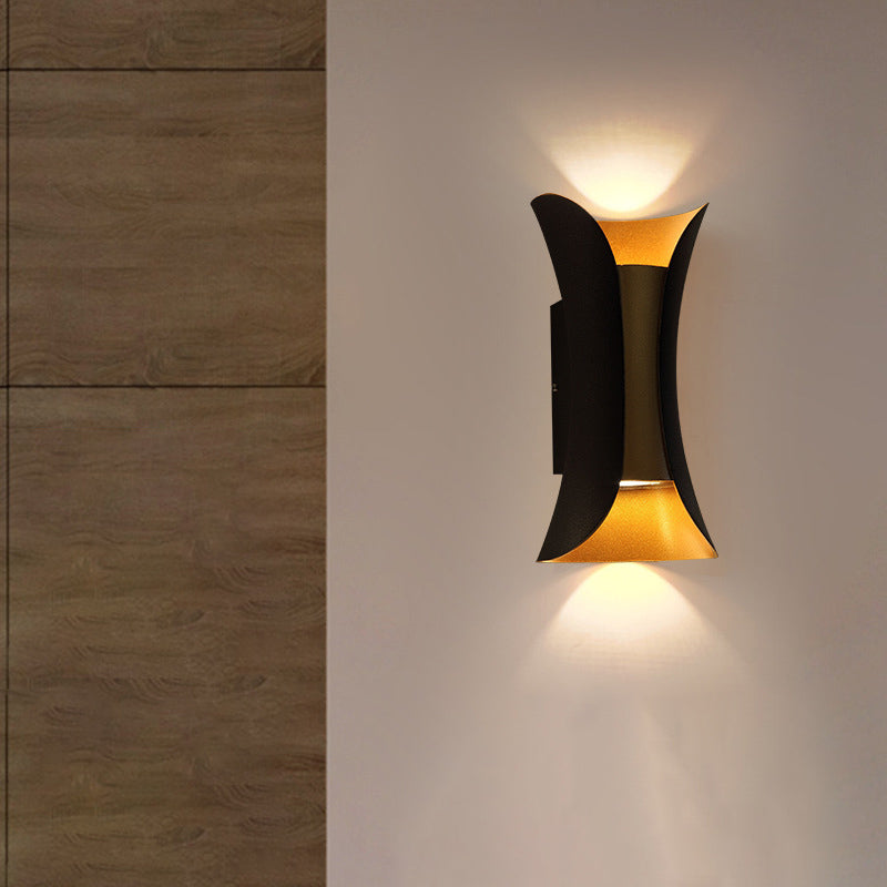 Curl 2 Lights Flush Wandleuchter Aluminium Moderner Wandbeleuchtung mit Wandleuchten