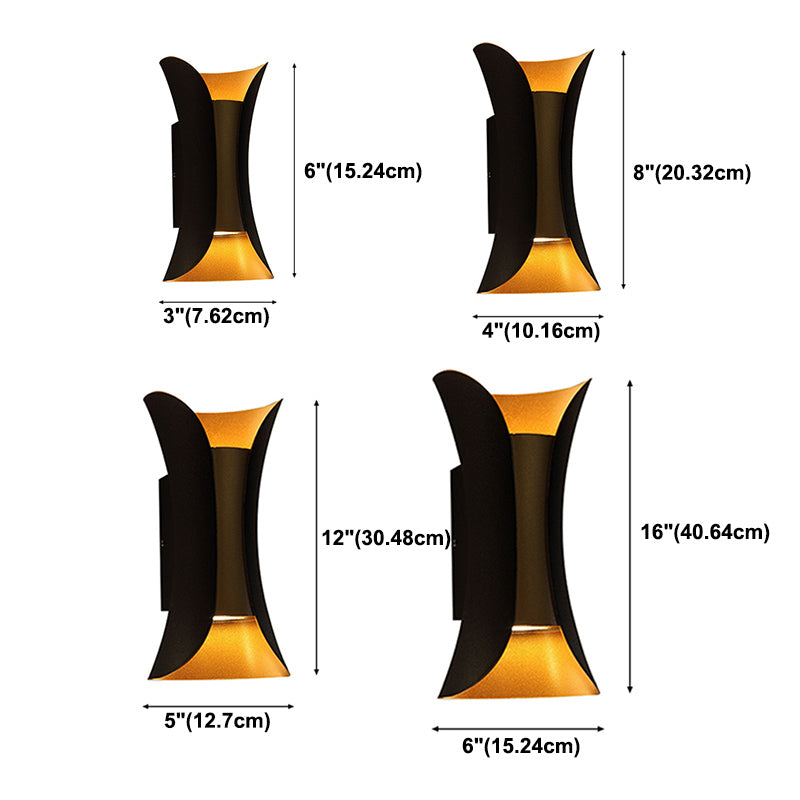 Curl 2 Lights Flush Wandleuchter Aluminium Moderner Wandbeleuchtung mit Wandleuchten