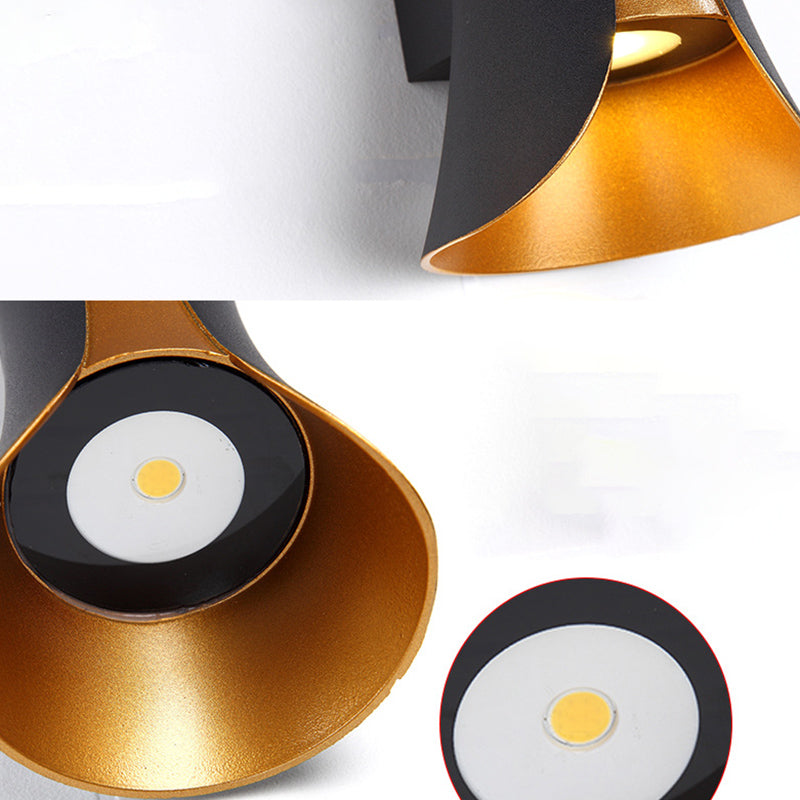 Curl 2 Lights Flush Wandleuchter Aluminium Moderner Wandbeleuchtung mit Wandleuchten