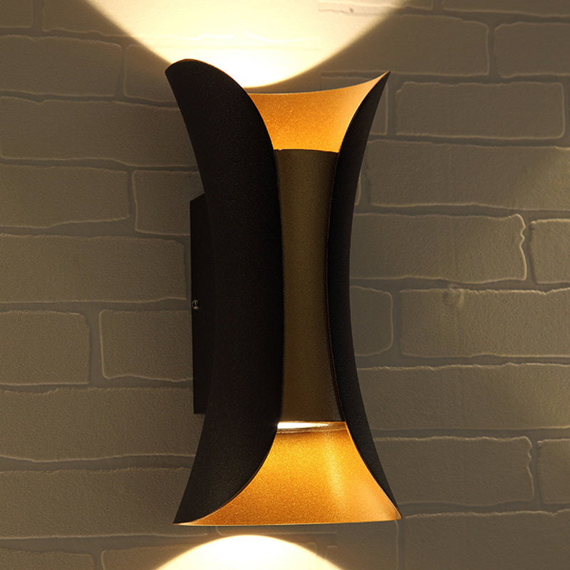 Curl 2 Lights Flush Wandleuchter Aluminium Moderner Wandbeleuchtung mit Wandleuchten