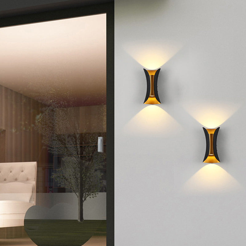 Curl 2 Lights Flush Wandleuchter Aluminium Moderner Wandbeleuchtung mit Wandleuchten