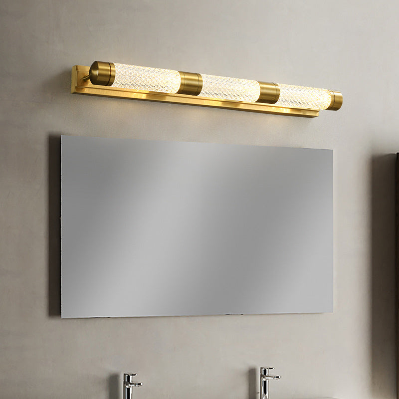 Ottone moderno Brass Vanity Wall Lights Idee di illuminazione vanità cilindriche