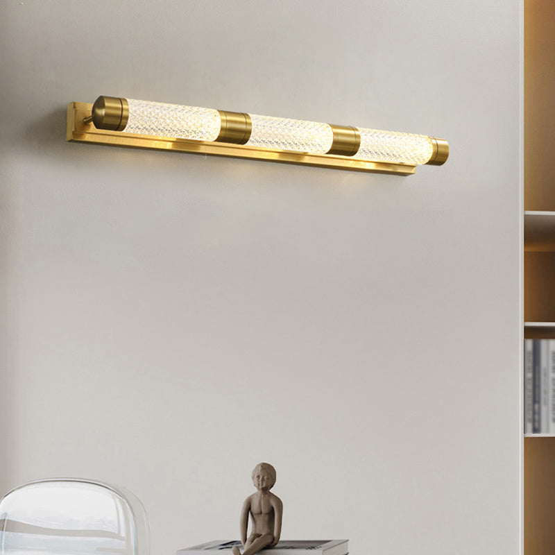 Moderne stijl messing ijdelheid wandlampen cilindrische multi -lights ijdelheid verlichting ideeën
