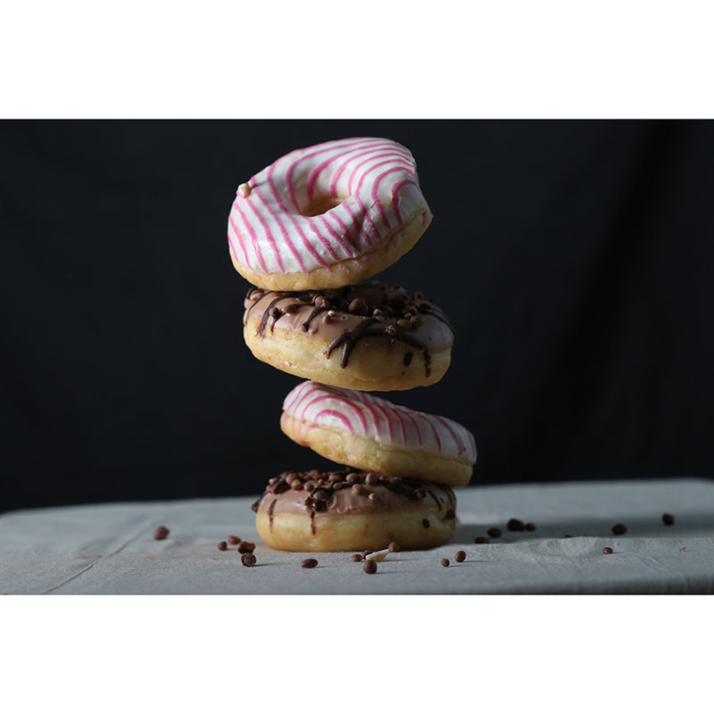 Chocolate Donut Mural Wallpaper Commercial Use for Dessert Shop, Made to Measure