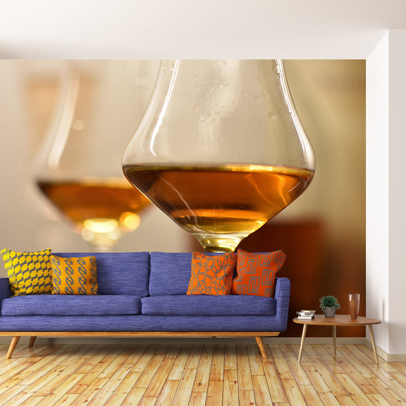 Nordic Style Wine Glass Mural Moisture Resistant Wall Art for Wine Shop, Made to Measure