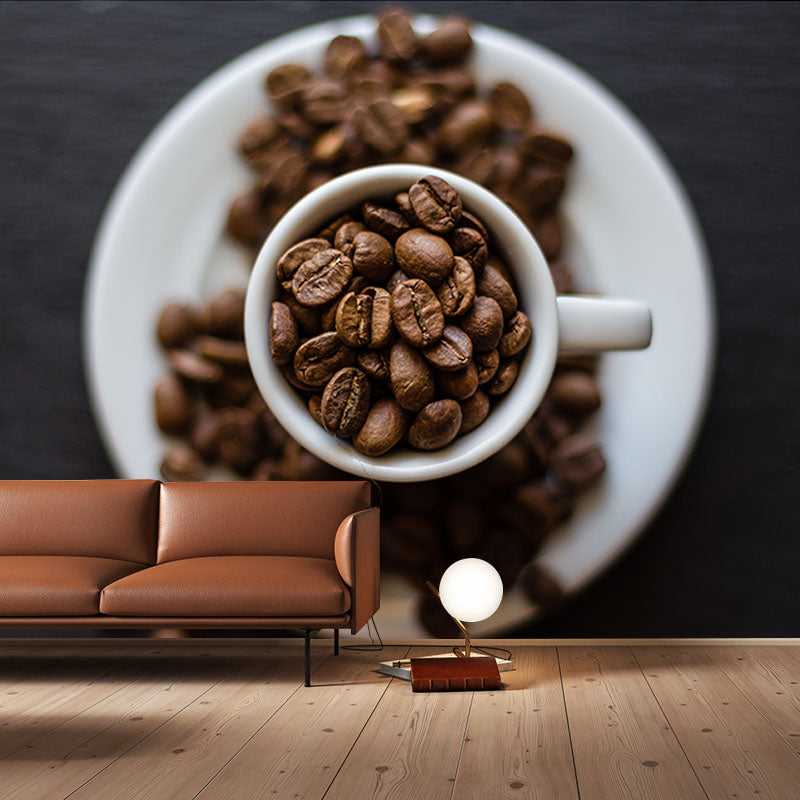 Coffee Beans Modern Decoration Mural Wallpaper Waterproofing, Personalized Size