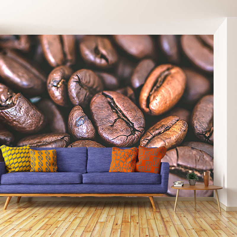 Coffee Beans Modern Decoration Mural Wallpaper Waterproofing, Personalized Size