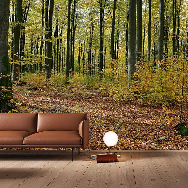 Crowded Forest Mural Wallpaper for Living Room Waterproofing Wall Covering, Made to Measure
