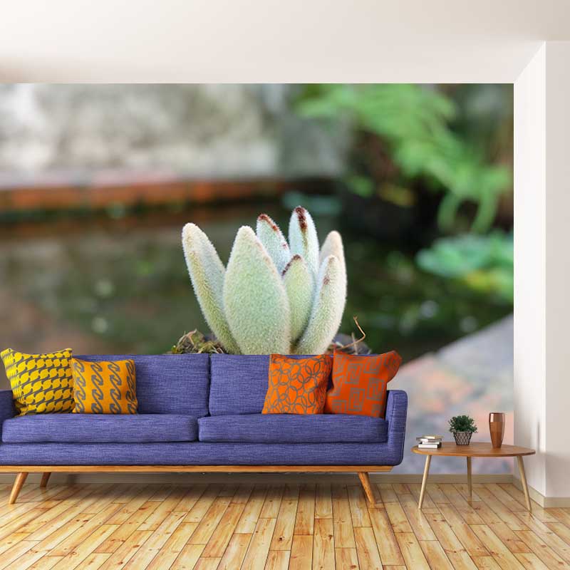 Green Plant Wall Mural for Study Room Home Decor, Personalized Size Available