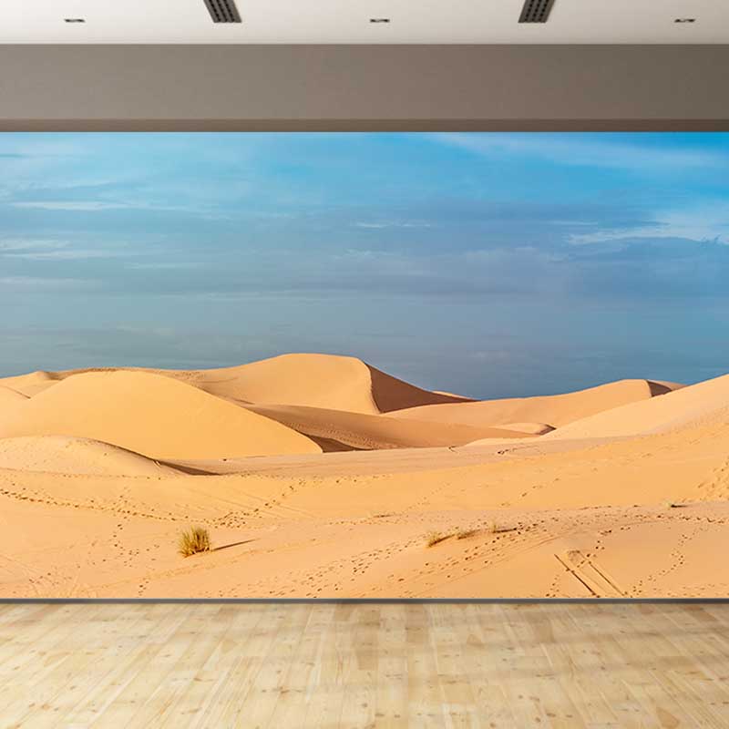 Desert Wall Mural Yellow Wall Covering for Sitting Room, Made to Measure