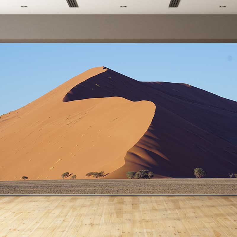 Desert Wall Mural Yellow Wall Covering for Sitting Room, Made to Measure