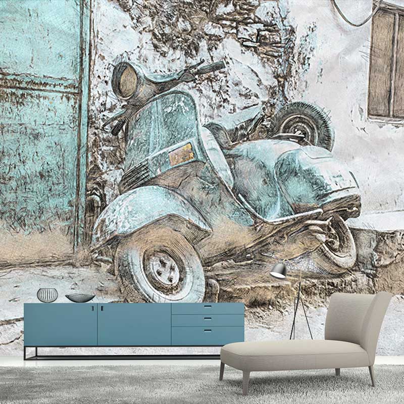 Modern Transportation Wallpaper Mural for Boys' Bedroom, Made to Measure