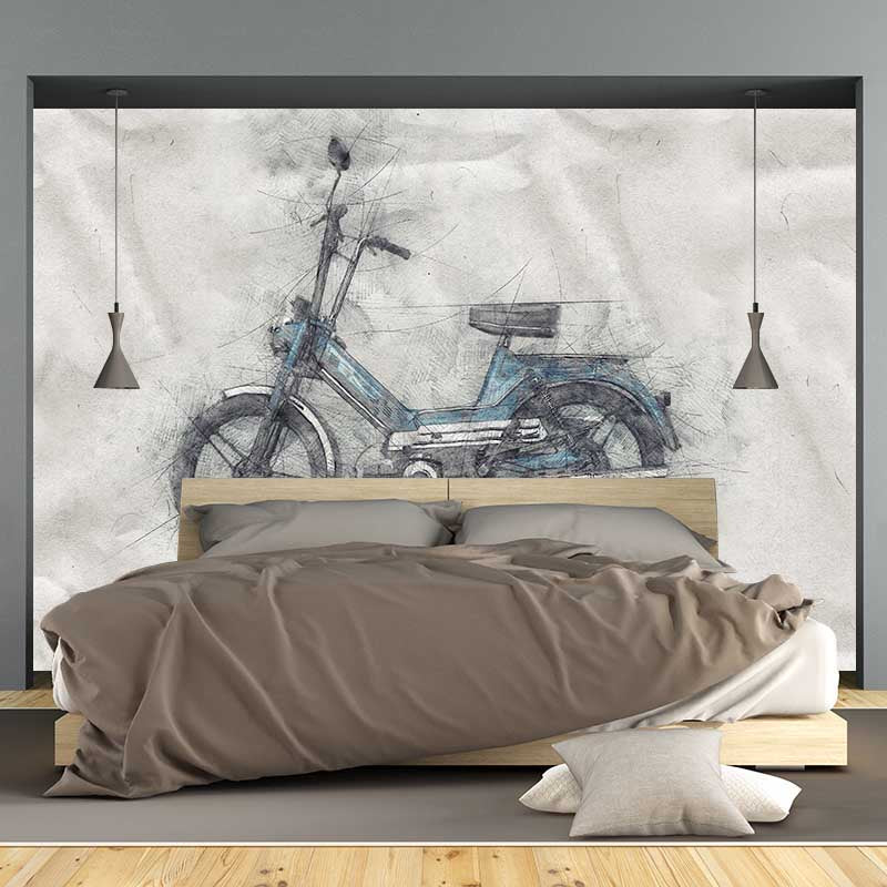 Modern Transportation Wallpaper Mural for Boys' Bedroom, Made to Measure