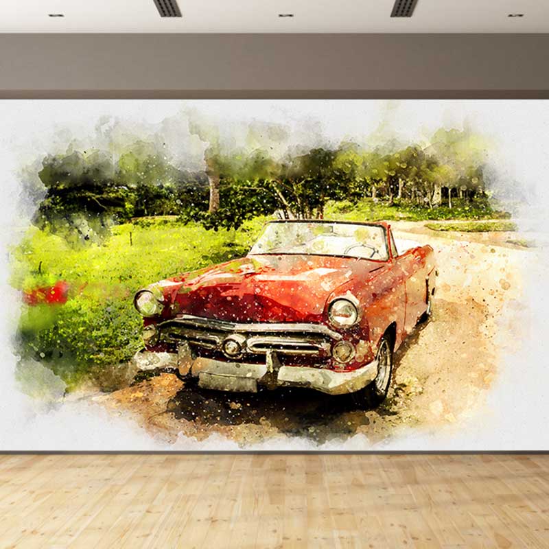 Modern Transportation Wallpaper Mural for Boys' Bedroom, Made to Measure