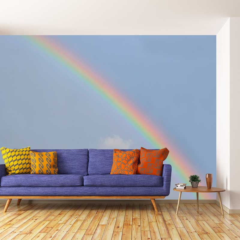 Rainbow Sky Murals Wallpaper for Bedroom, Waterproofing, Custom Size Available