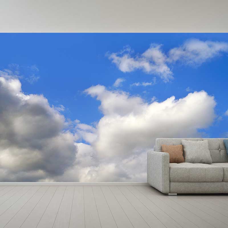 Sky and Clounds Mural Wall Paper Home Decorations for Kitchen Living Room