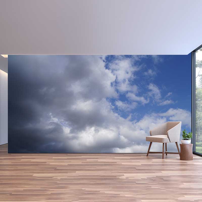 Sky and Clounds Mural Wall Paper Home Decorations for Kitchen Living Room