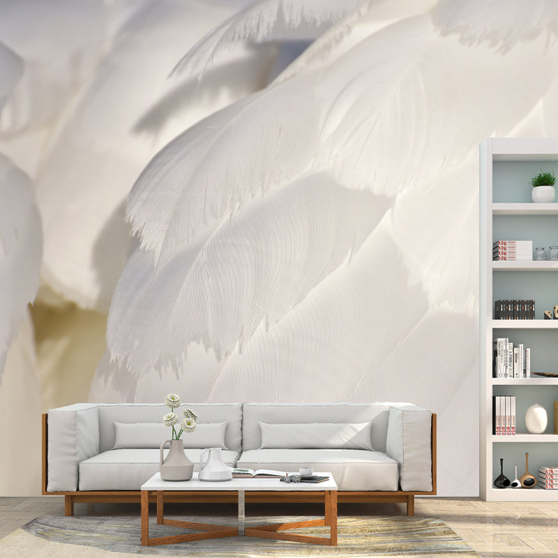 Feather Wall Mural Decal Home Decor for Living Room Girls Women Bedroom