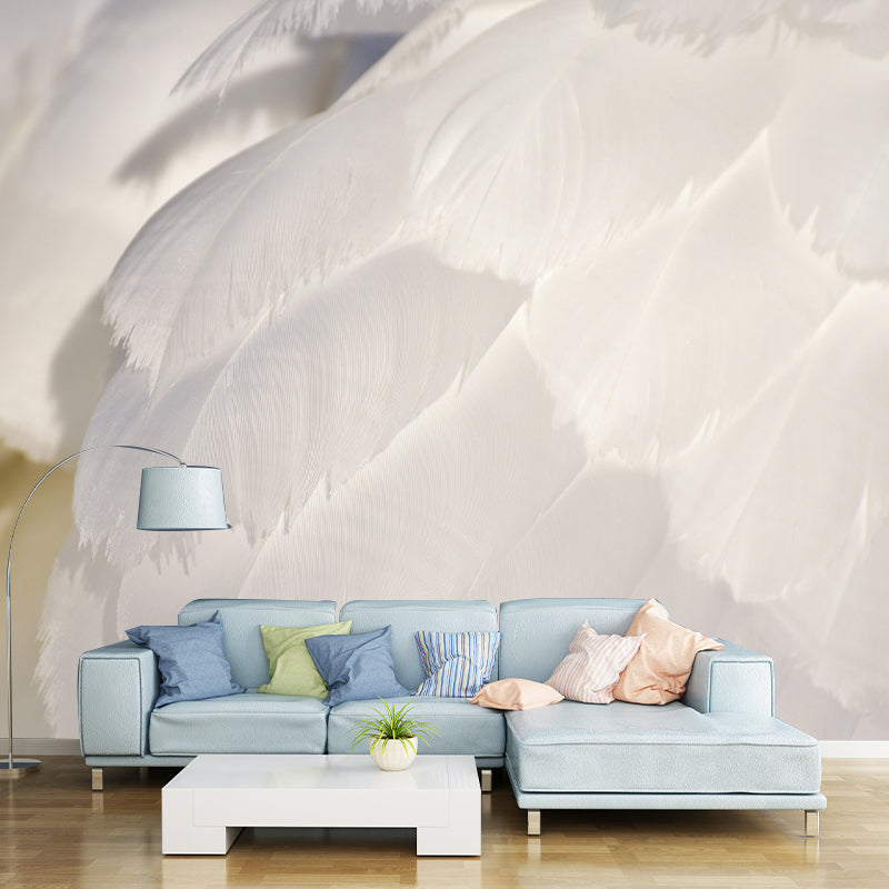 Feather Wall Mural Decal Home Decor for Living Room Girls Women Bedroom