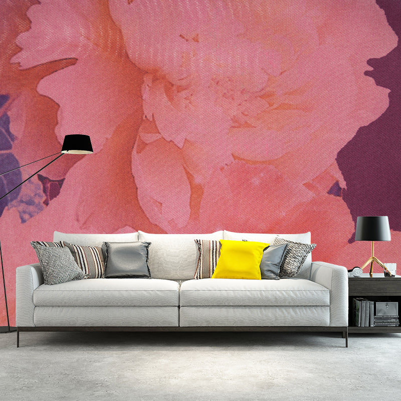 Flower Illustration Wall Mural for Living Room Girls Women Bedroom, Water Resistant