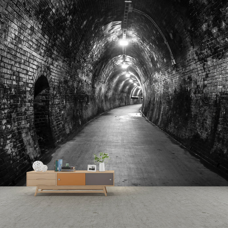 Dark Color Spatial Extension Mural Wallpaper Moisture Resistant for Sitting Room