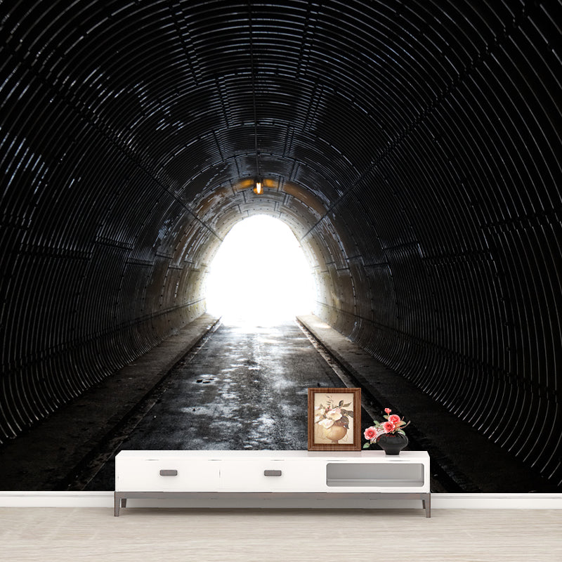 Dark Color Spatial Extension Mural Wallpaper Moisture Resistant for Sitting Room