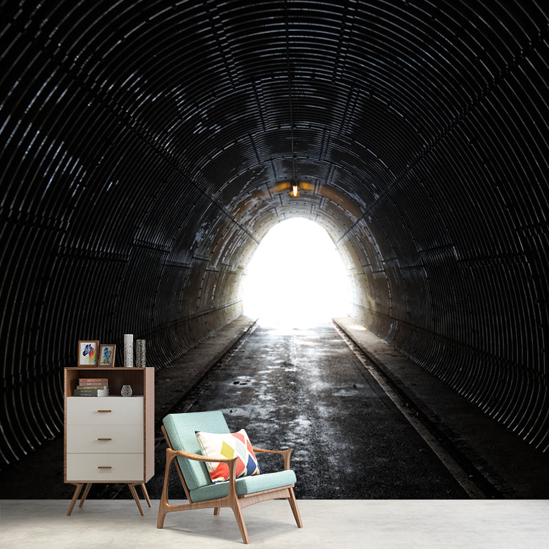 Dark Color Spatial Extension Mural Wallpaper Moisture Resistant for Sitting Room