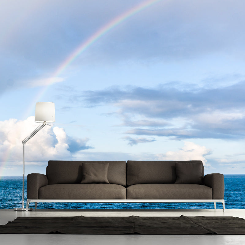 Rainbow Sky Mural Wallpaper for Wall Decor Contemporary Girls Room Water Resistant