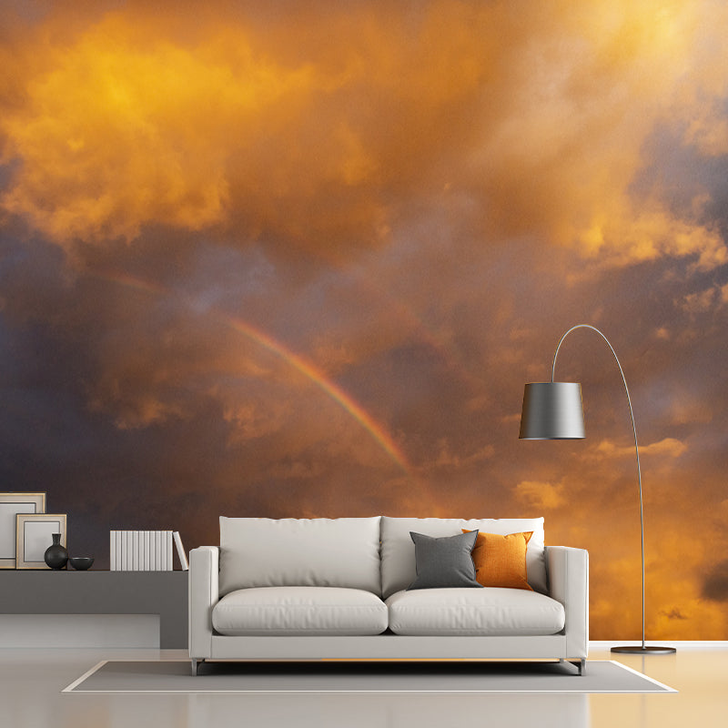 Rainbow Sky Mural Wallpaper for Wall Decor Contemporary Girls Room Water Resistant