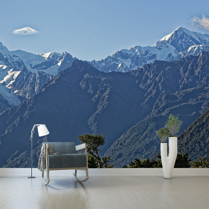 Magnificent Mountain View Removable Mural Wallpaper for Living Room Decor