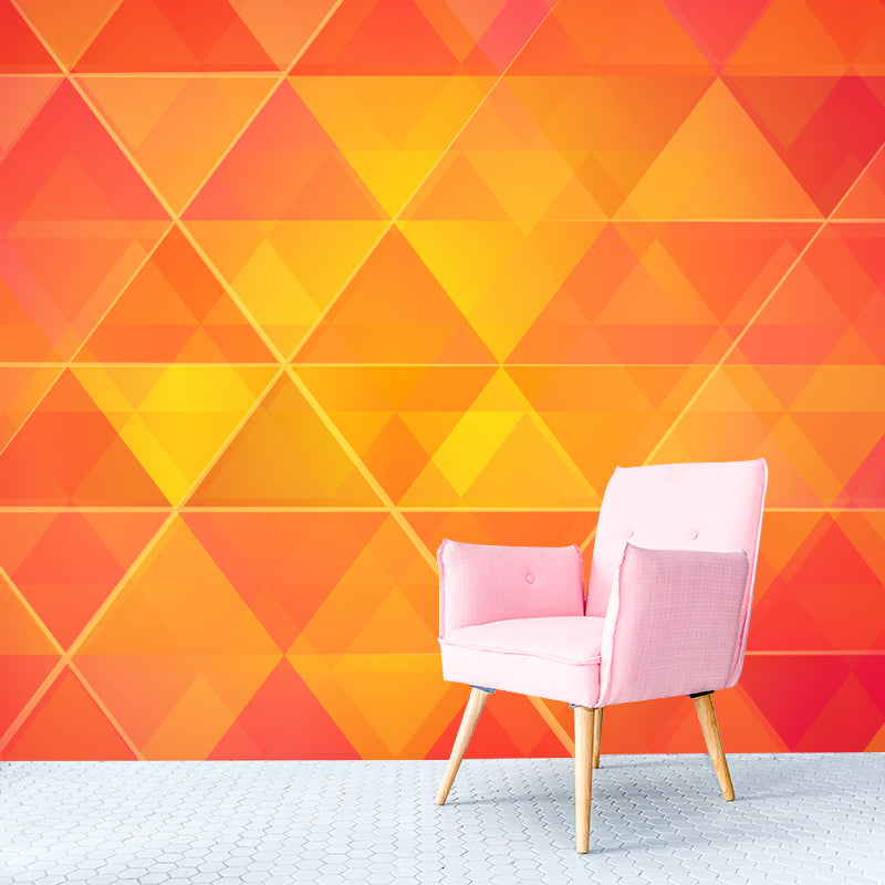 Minimalism Style Geometry Moisture Resistant Wall Covering for Sleeping Room