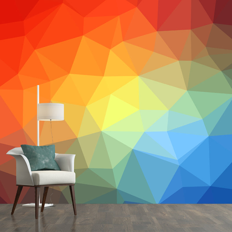 Minimalism Style Geometry Moisture Resistant Wall Covering for Sleeping Room
